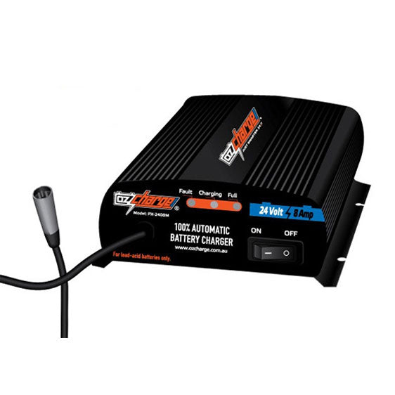 OzCharge PX-2408M 24V 8A Mobility Scooter Battery Charger