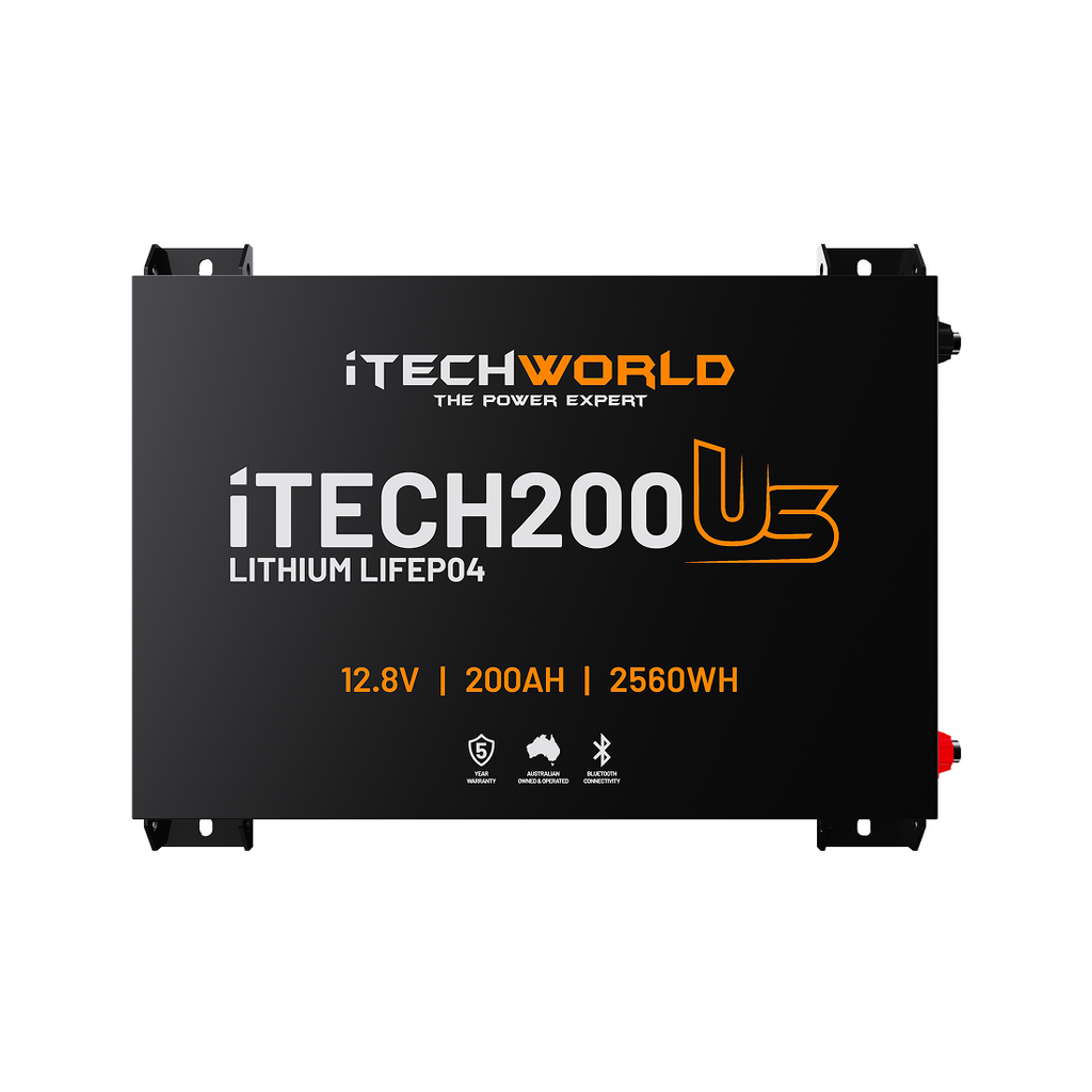 iTECH200US | Ultra Slim Deep Cycle Lithium Battery | with Bluetooth LiFePO4 200Ah