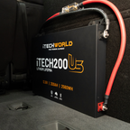 iTECH200US | Ultra Slim Deep Cycle Lithium Battery | with Bluetooth LiFePO4 200Ah
