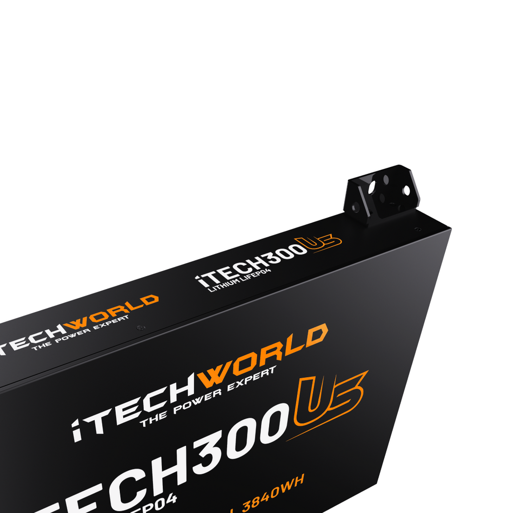 iTECH300US | Ultra Slim Deep Cycle Lithium Battery | with Bluetooth LiFePO4 300Ah