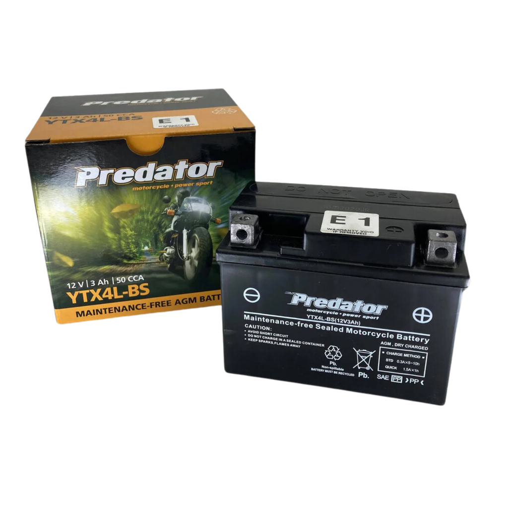 YTX4L-BS Predator Motorcycle Battery