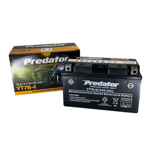 YT7B-4 Predator Motorcycle Battery
