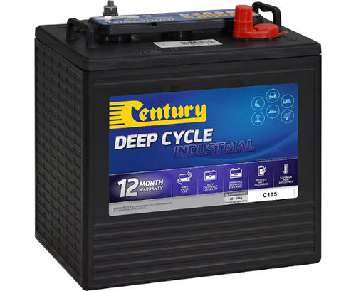 C105 Century 6V Deep Cycle Industrial Golf Cart Battery