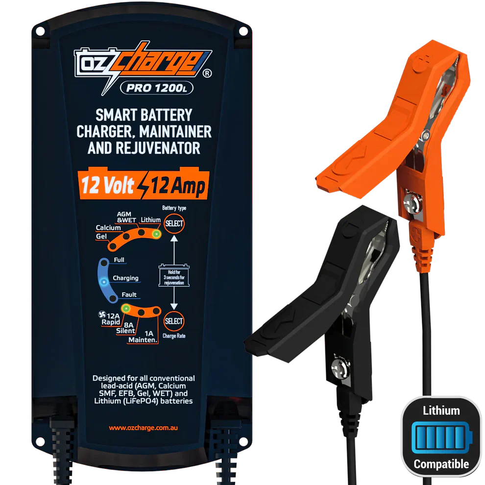 OzCharge PRO1200L 12V 12A Lithium Battery Charger