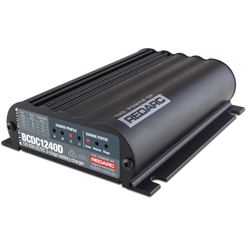 Redarc BCDC1240D 40A DC-DC Charger with MPPT Solar Regulator