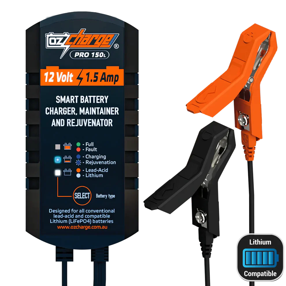 OzCharge PRO150L 12V 1.5A Lithium Battery Charger