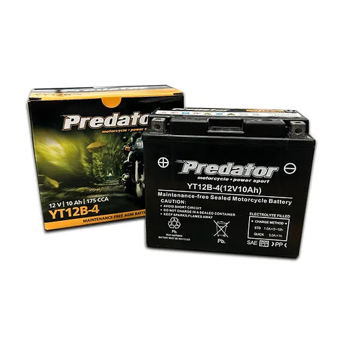 YT12B-4 Predator Motorcycle Battery
