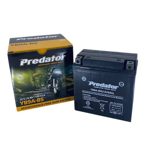 YB9A-BS 12V Predator Motorcycle Battery
