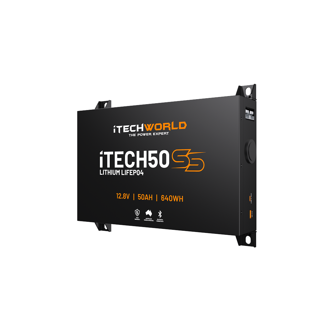 iTECH50SS | Super Slim Deep Cycle Lithium Battery | with Bluetooth LiFePO4 50Ah