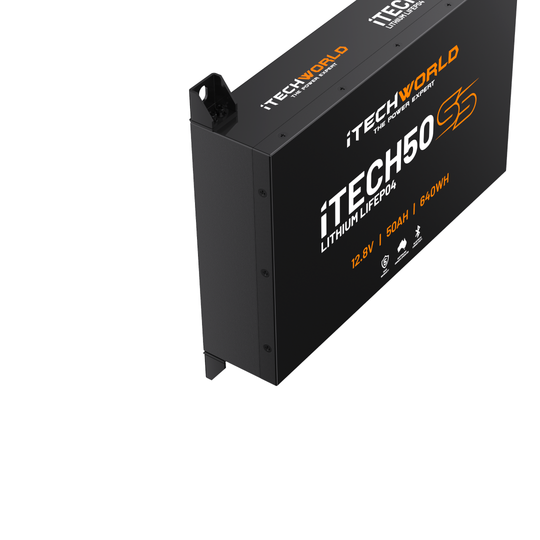 iTECH50SS | Super Slim Deep Cycle Lithium Battery | with Bluetooth LiFePO4 50Ah