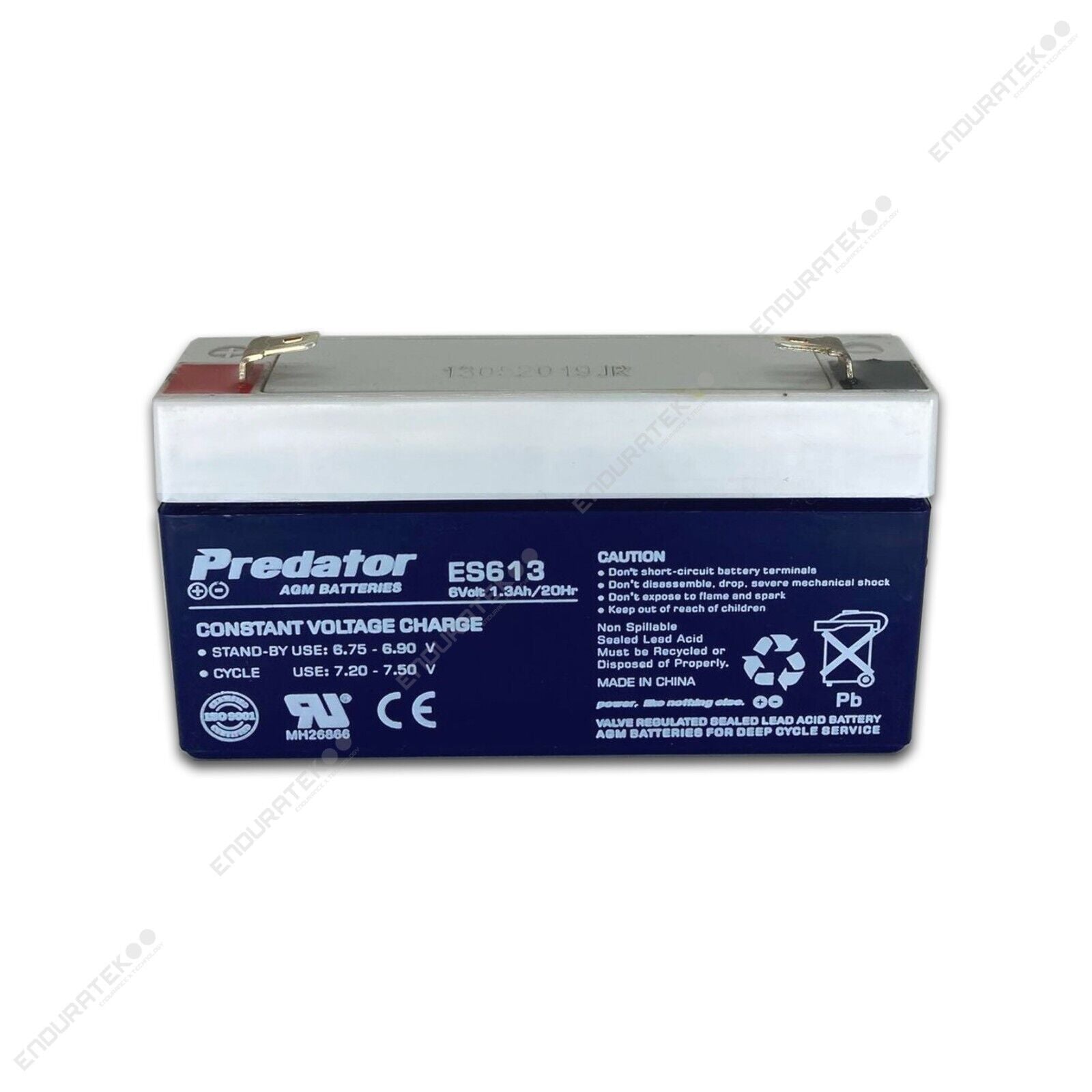 Predator ES613 AGM General Purpose Battery 6V 1.3Ah