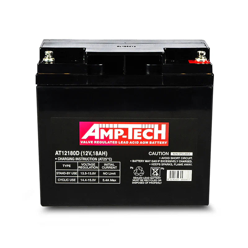 Amptech AT12180D AGM Deep Cycle Battery 12V 18Ah