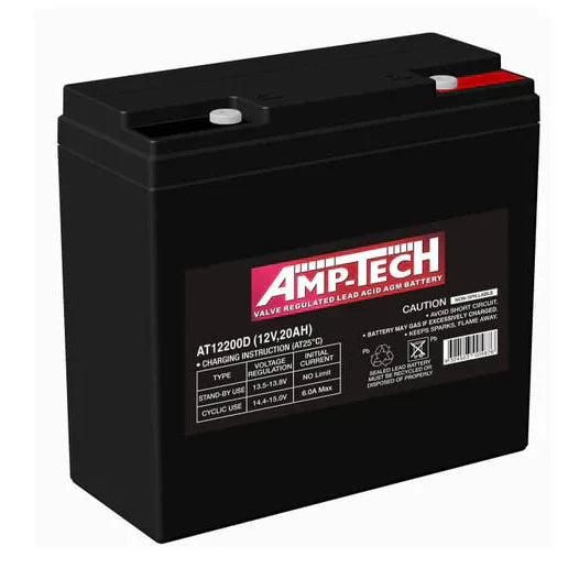 Amptech AT12200D AGM Deep Cycle Battery 12V 20Ah