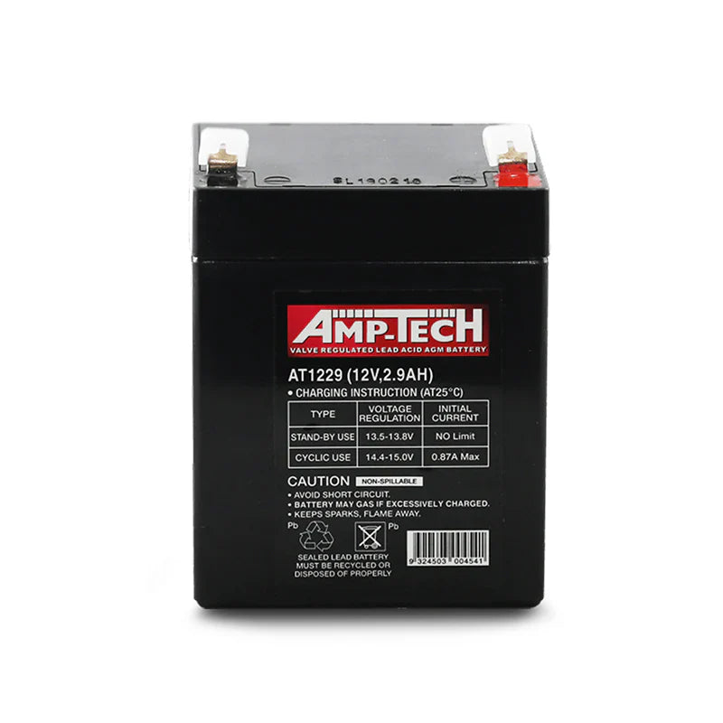Amptech AT1229 AGM General Purpose Battery 12V 2.9Ah