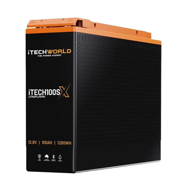 iTECH100SX | Slim Deep Cycle Lithium Battery | with Bluetooth LifePO4 100Ah