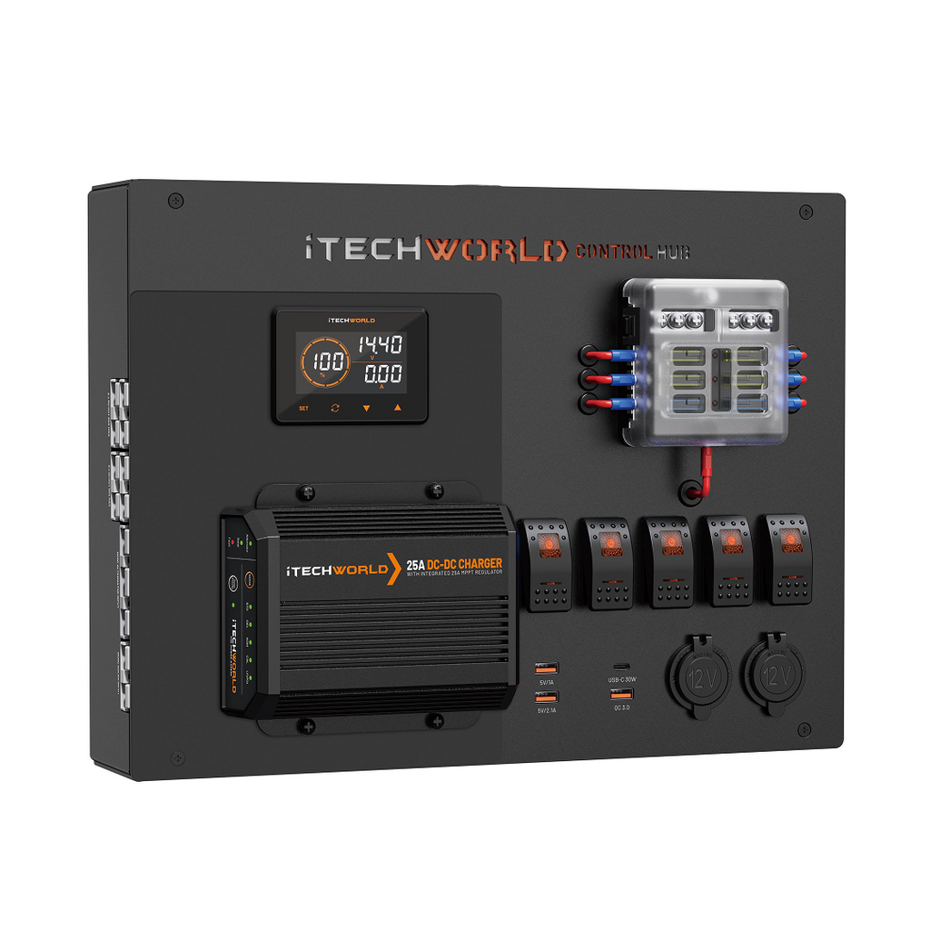 iTechworld | Premium Control Hub | with 25A DCDC Charger and 500A Shunt