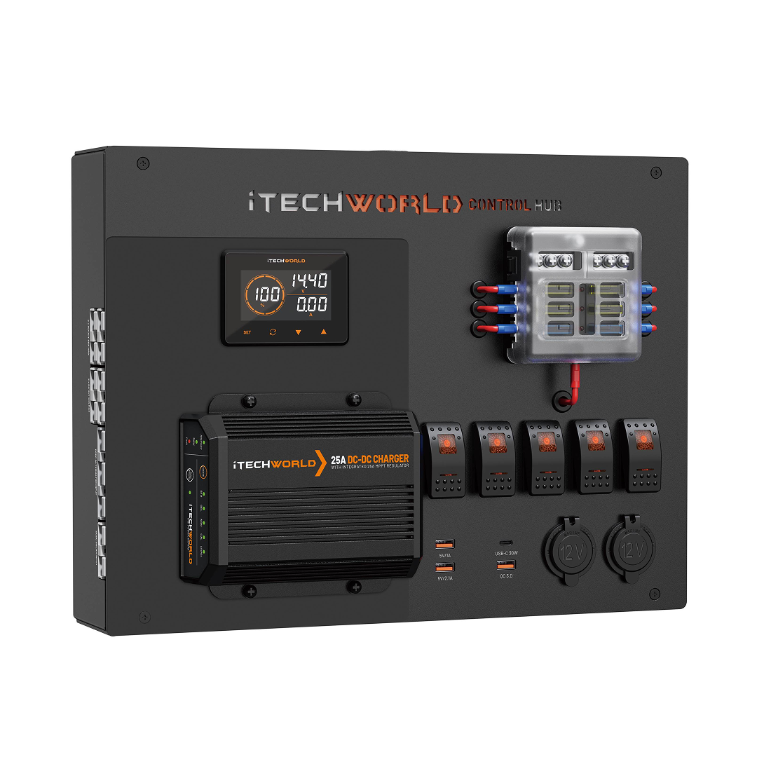 iTechworld | Premium Control Hub | with 25A DCDC Charger and 500A Shunt