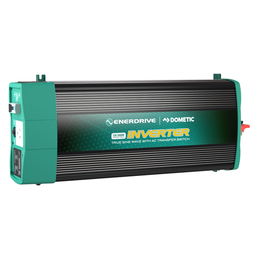 Enerdrive 2600W 12V True Sine Wave Inverter with AC Transfer & Safety Switch