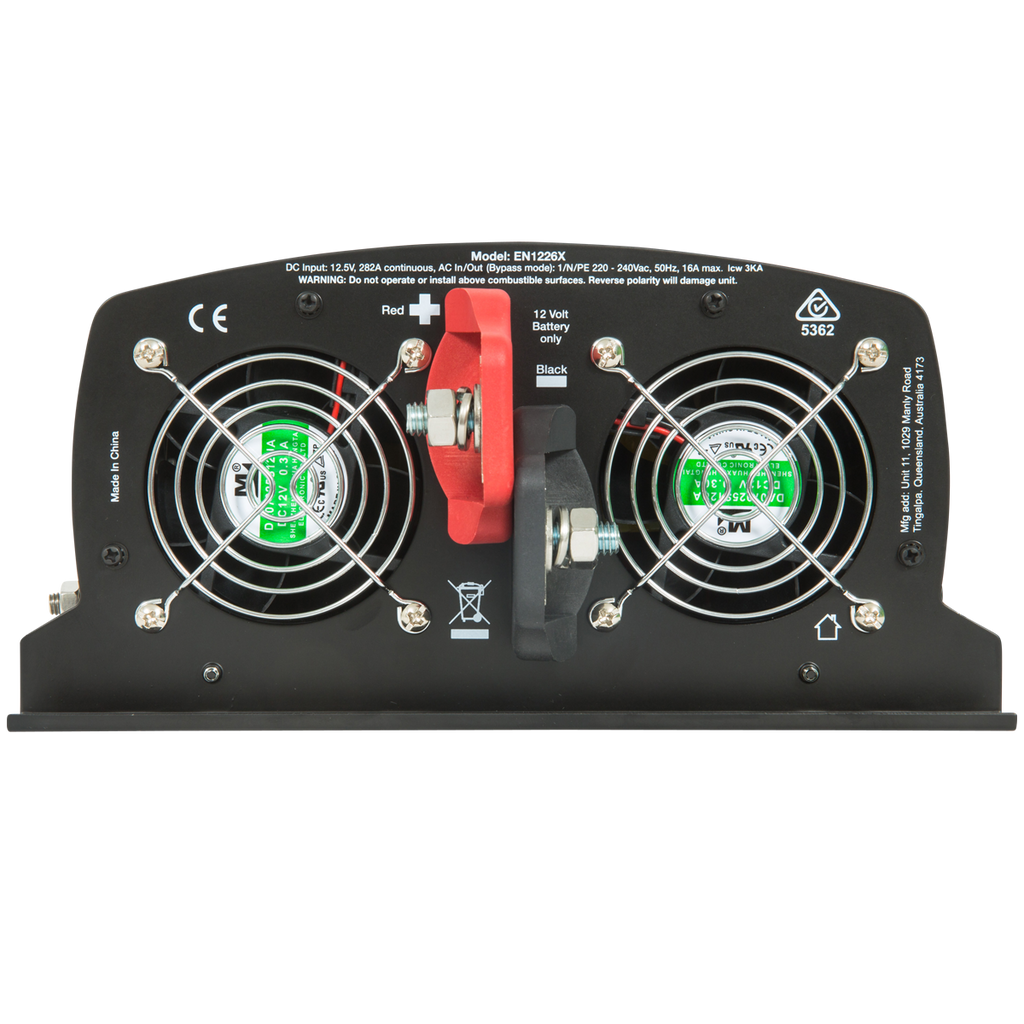 Enerdrive 2600W 12V True Sine Wave Inverter with AC Transfer & Safety Switch