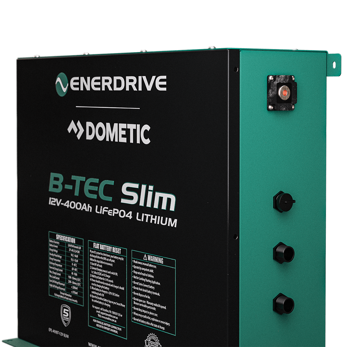 Enerdrive B-TEC 12V 400Ah Slimline Lithium Battery