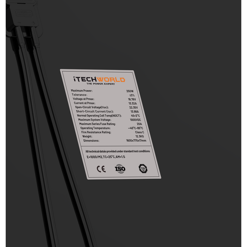 250W | Hard Frame Solar Panel | 22V