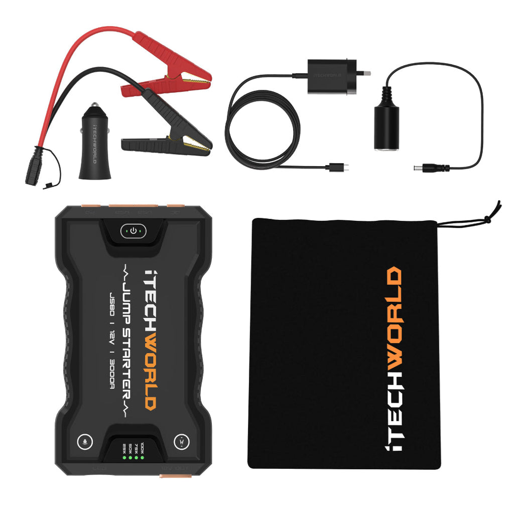 JS80 | Lithium Jump Starter and Backup Power Bank | 3000A