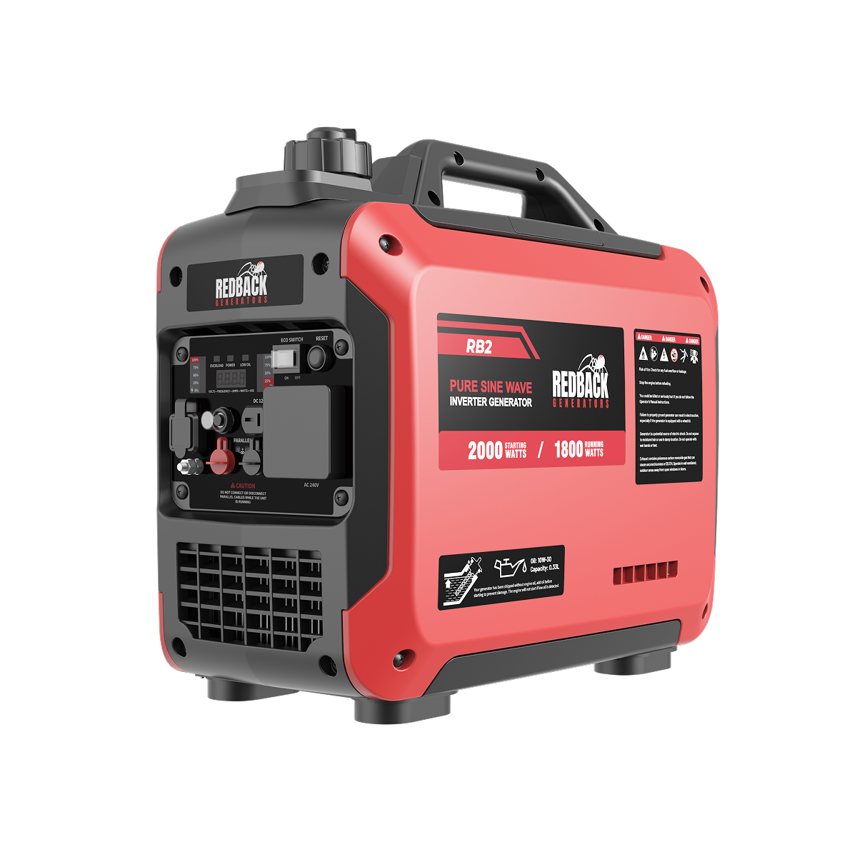 Redback RB2 | Portable Inverter Generator | 2000W 2KVA