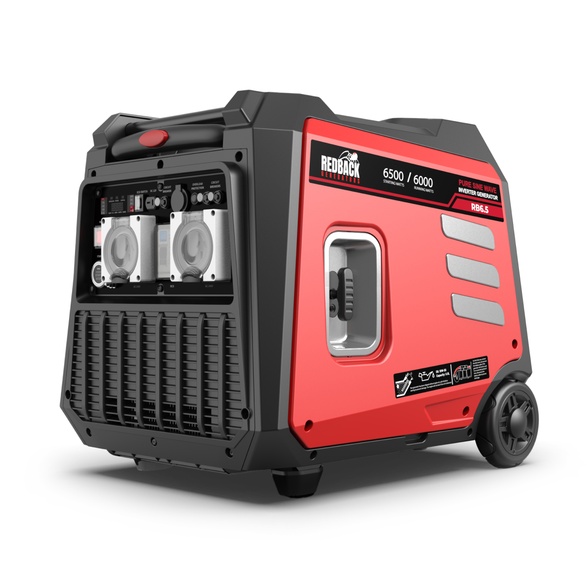 Redback RB6.5 | Portable Inverter Generator | 6500W 6.5KVA
