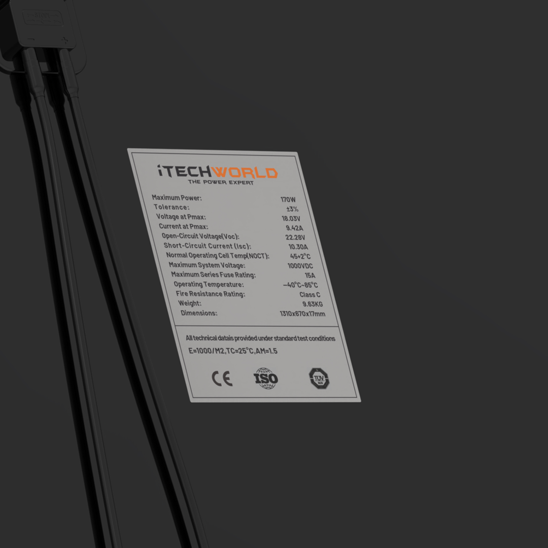 170W | Hard Frame Solar Panel | 22V