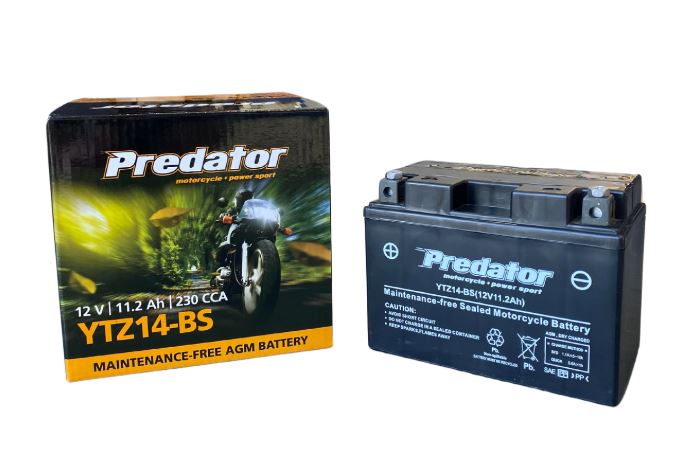 YTZ14-BS Predator Motorcycle Battery