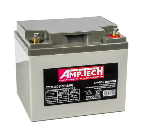 Amptech AT12450D Deep Cycle Battery 12V 45Ah