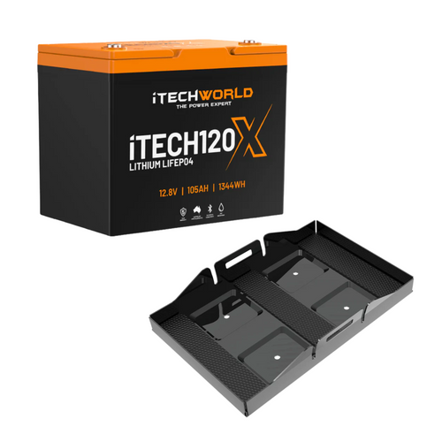 105Ah Battery Bundle with Tray — Single Unit with Mounting Tray