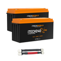 480Ah Lithium Battery Bundle — 2x 240Ah Deep Cycle with Parallel Linking Cables