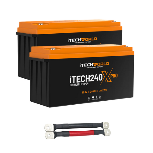 480Ah Lithium Battery Bundle — 2x 240Ah Deep Cycle with Parallel Linking Cables
