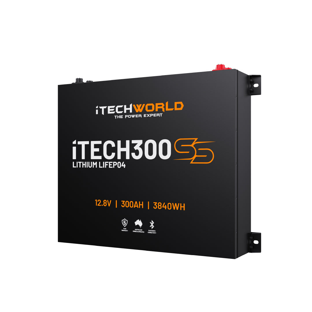 iTECH300SS | Super Slim Deep Cycle Lithium Battery | with Bluetooth LiFePO4 300Ah