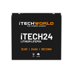 iTECH24 | Deep Cycle Lithium Battery | LiFePO4 24Ah