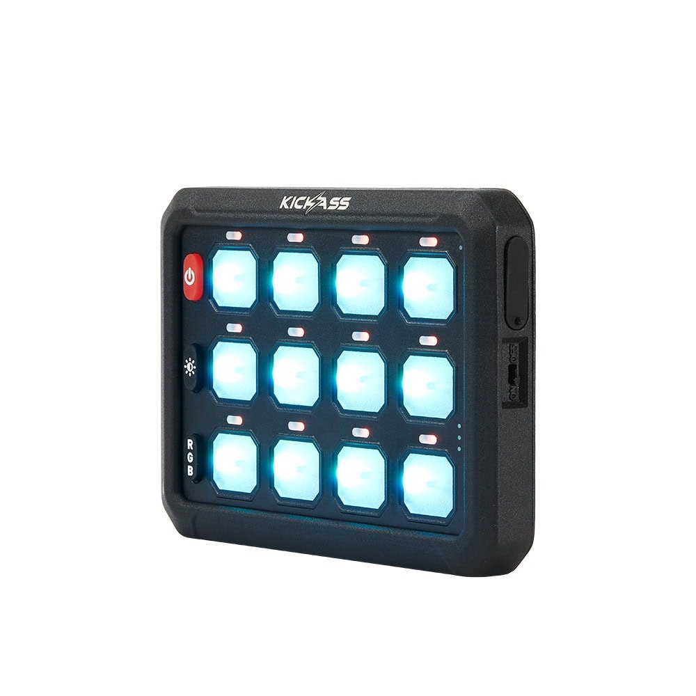 KickAss 12V/24V 12 Gang Wireless Switch Panel with Magnetic Charging Cradle - MKII