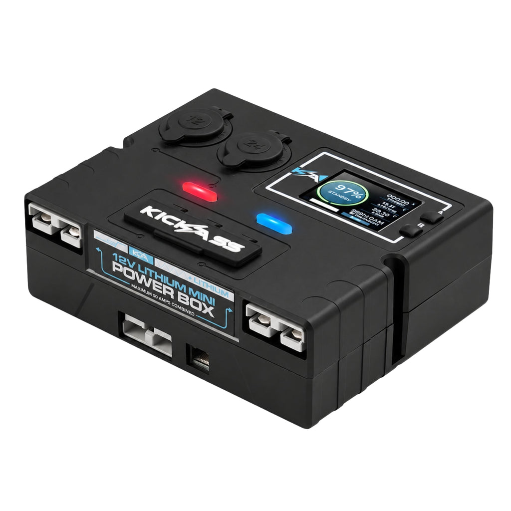 KickAss 12V Control Box & Battery Monitor - with LCD Screen