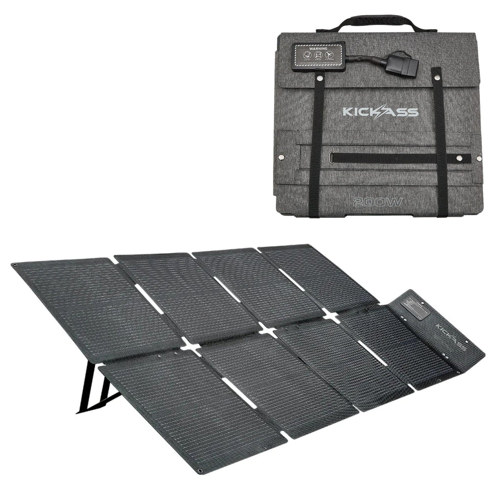 KickAss 200W DC Solar Blanket with Anderson Tail & USB Hub