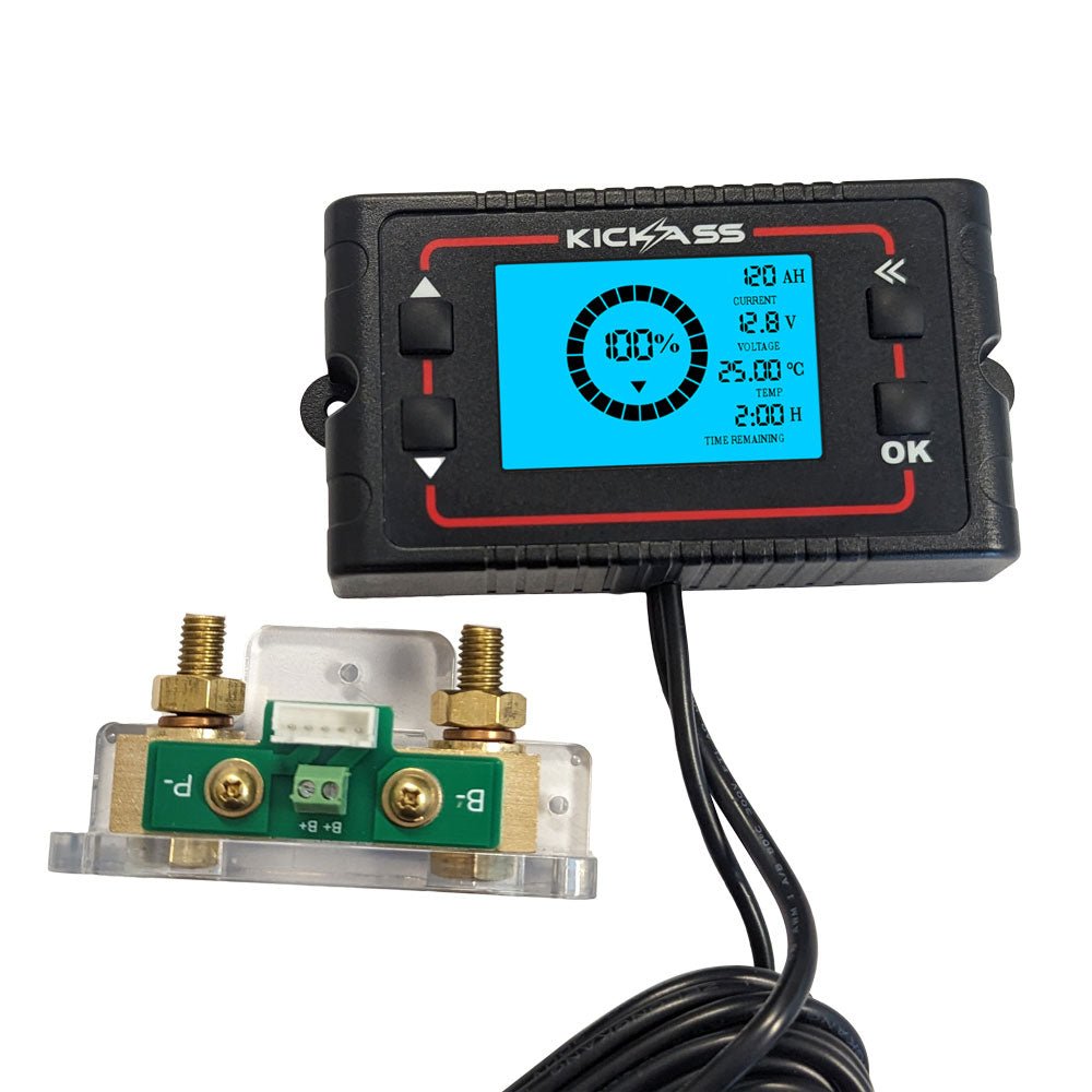 KickAss 500A Battery Monitoring Shunt with Remote Display