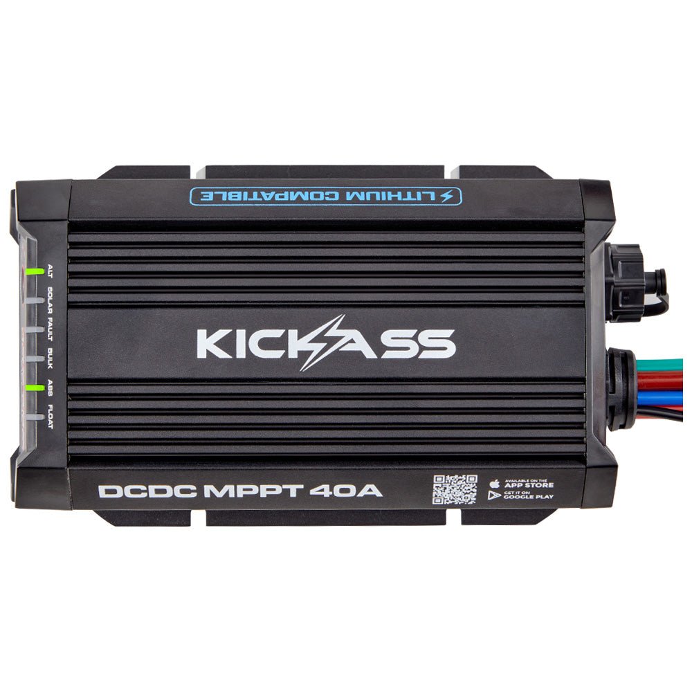 KickAss Smart 12V/24V 40A DCDC Charger With Solar MPPT + Integrated Bluetooth + Pre-Wired Anderson