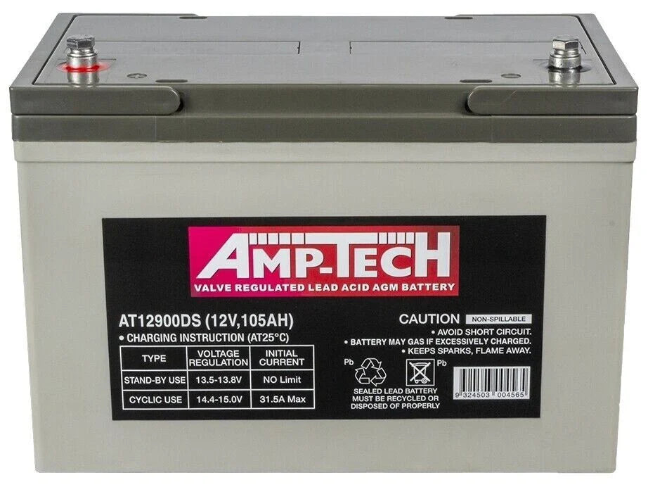 AT12900DS Amptech 105Ah Deep Cycle Battery