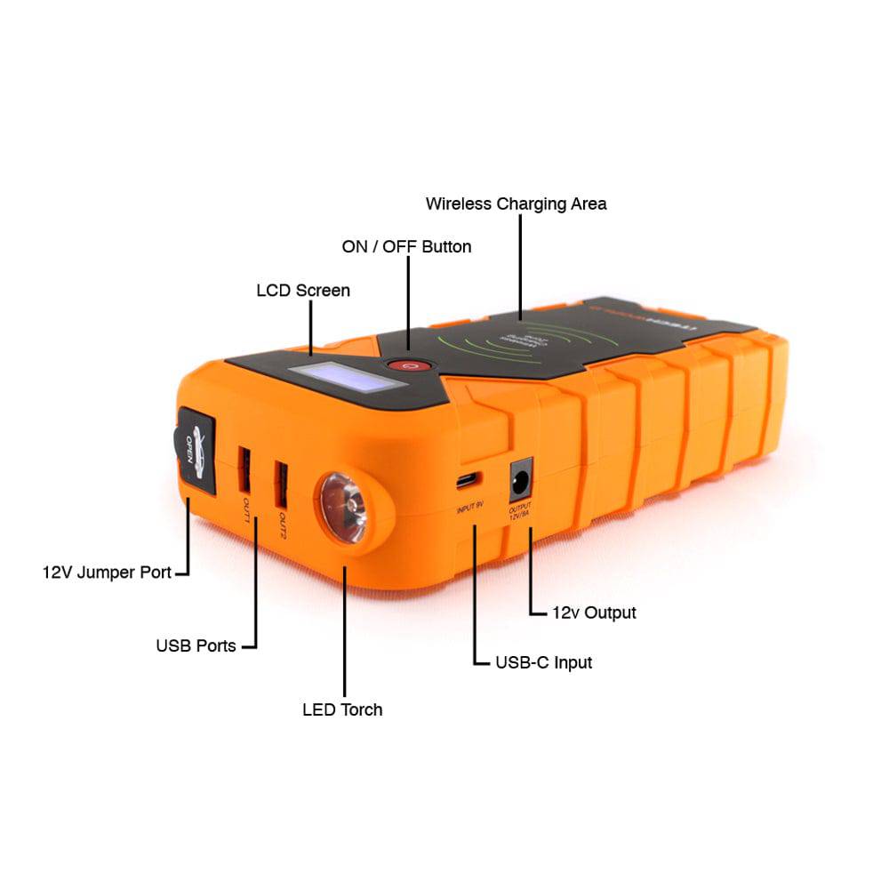 iTECH2000A | Lithium Jump Starter and Backup Power Bank | 2000A